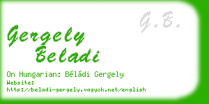 gergely beladi business card