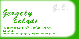 gergely beladi business card